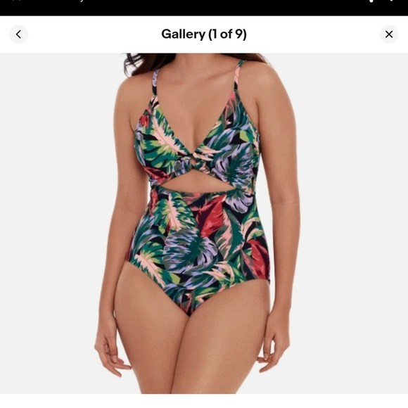 Time and Tru Tropical Cutout One Piece Swimsuit **Bundle and Save**Make me offer - Picture 1 of 5